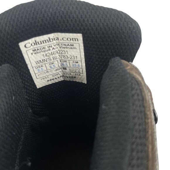 Columbia Waterproof Hiking Boots Size 8.5 Brown Womens Leather Lace-Up Outdoor - Picture 6 of 12